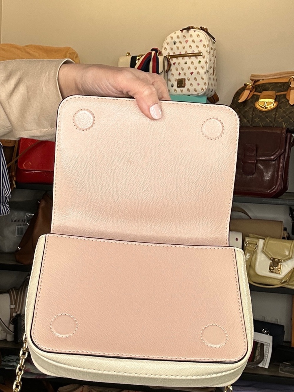 Marc Jacobs Snapshot Convertible Belt Bag Crossbody Tri-Color Saffiano Leather - Picture 11 of 12
